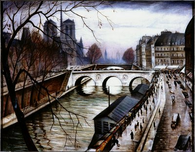 ケデグランオーギュスタン出身のノートルダムドパリ（キャンバスに油彩とテンペラ） 作： Christopher Richard Wynne Nevinson